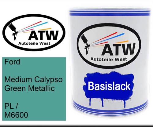 Ford, Medium Calypso Green Metallic, PL / M6600: 1L Lackdose, von ATW Autoteile West.